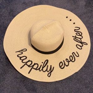 Happily Ever After Straw Beach Hat, Never worn